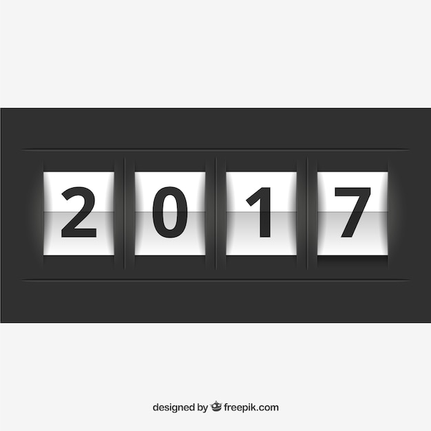 Vector 2017 new year counter