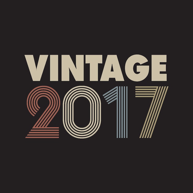 2017 vettore vintage retrò t shirt design sfondo nero