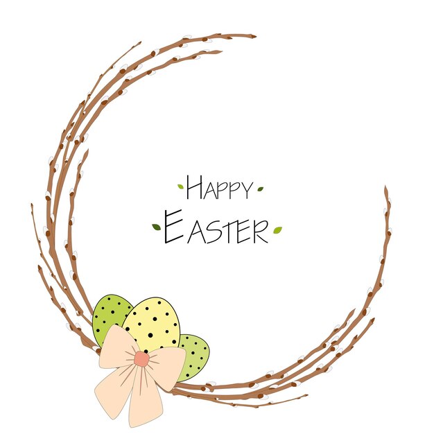 Vector 20180305_easter willow wreath