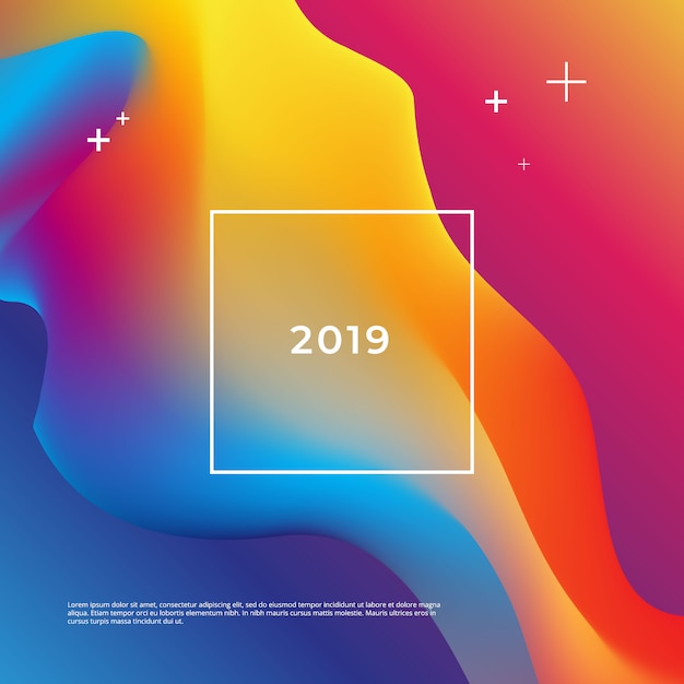 2019 new year poster design.