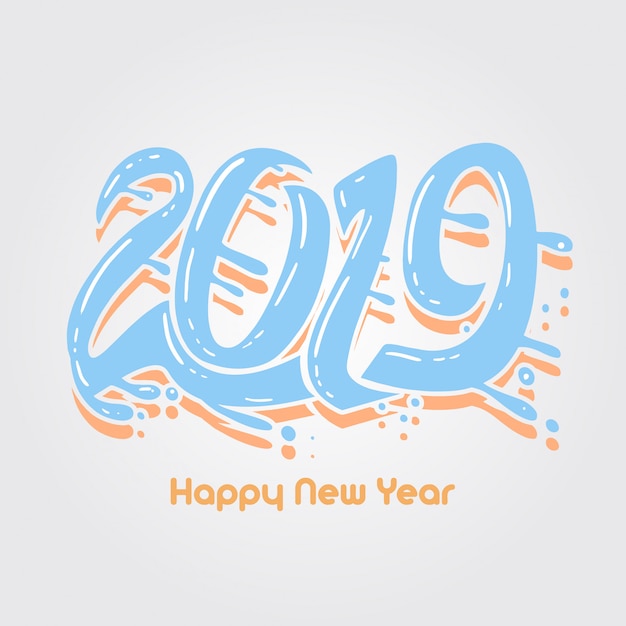 Vector 2019 paint new year