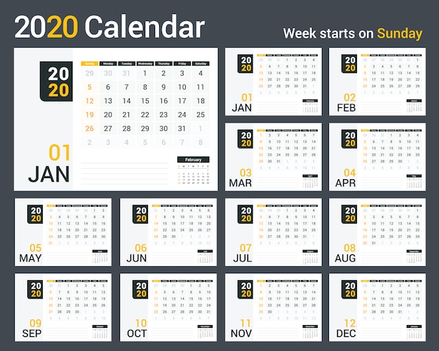 Calendario 2020