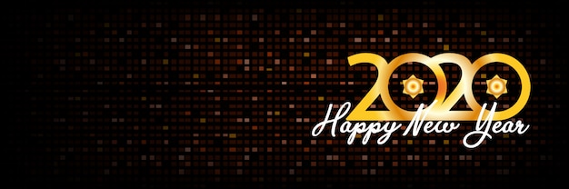 2020 happy new year background banner