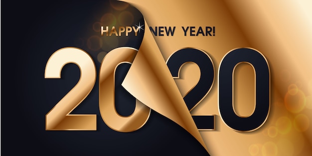 2020 Happy New Year banner 