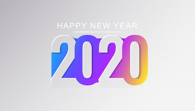 2020 Happy New Year wenskaart