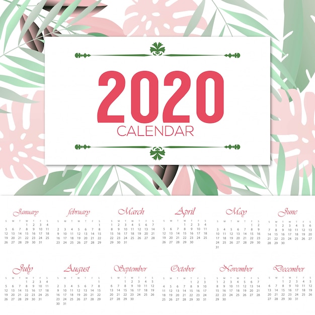 2020 kalender