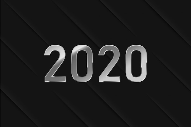 검은 배경에 2020 번호