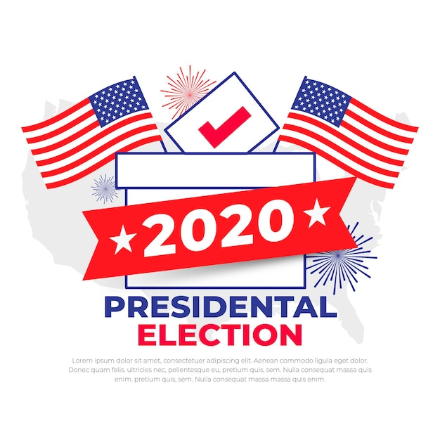 Vector 2020 us presidential election concept