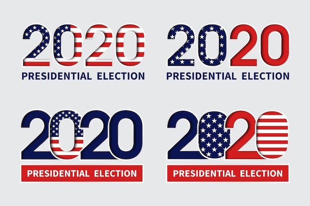 Vector 2020 us presidential election - logos