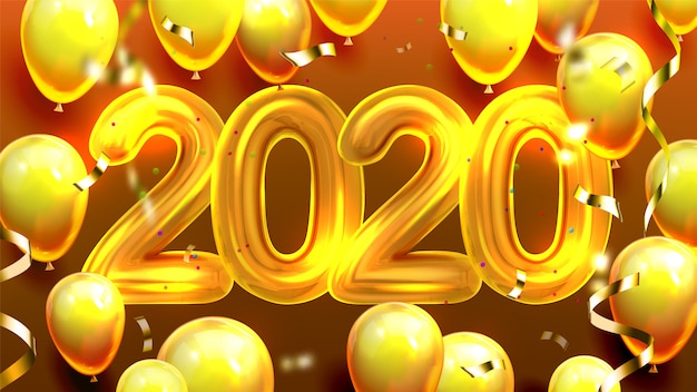 2020 Versierde ballonnen en confetti