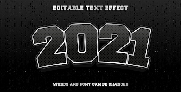 2021 dark editable font effect