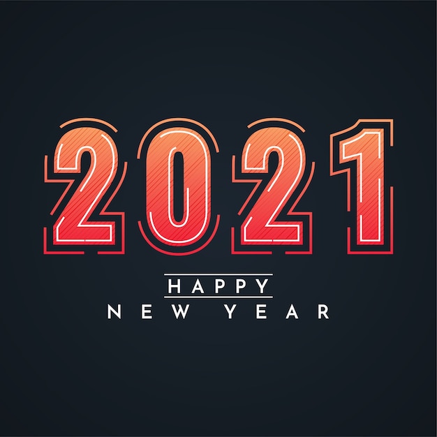 2021 gelukkig Nieuwjaar ontwerp illustratie