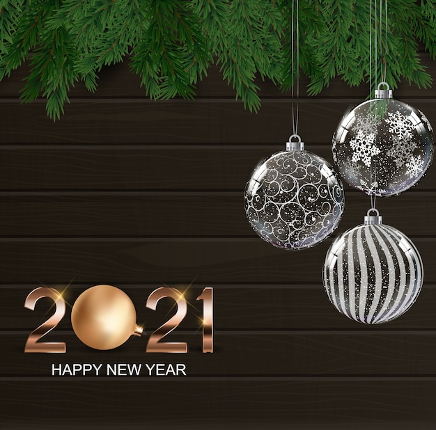 Vector 2021 happy new year holiday background. vector illustration