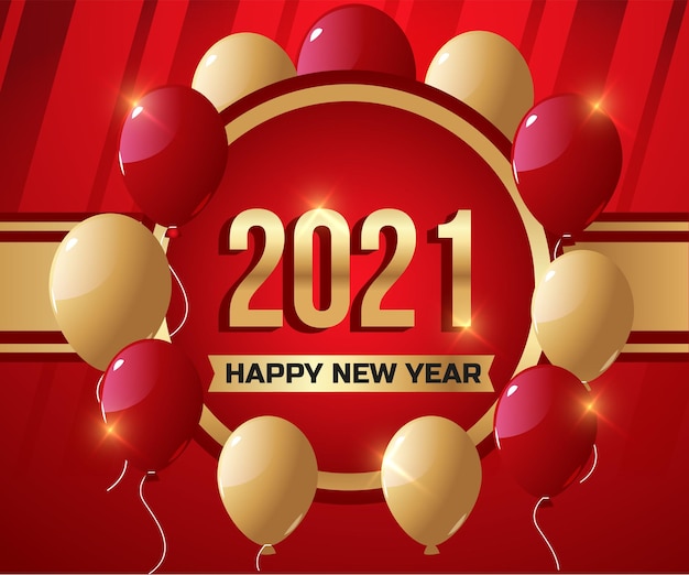 2021 happy new year holiday background