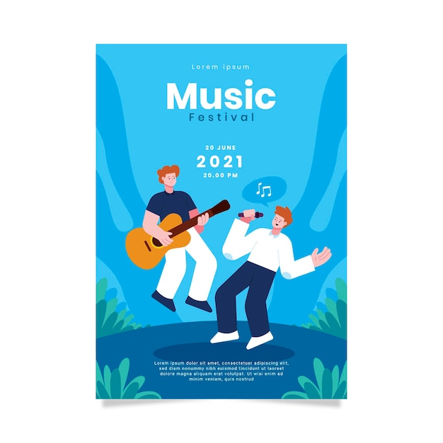 2021 poster del festival di musica illustrata