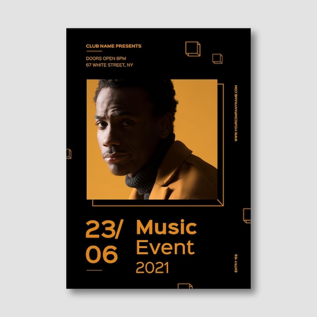 Vector 2021 music event poster