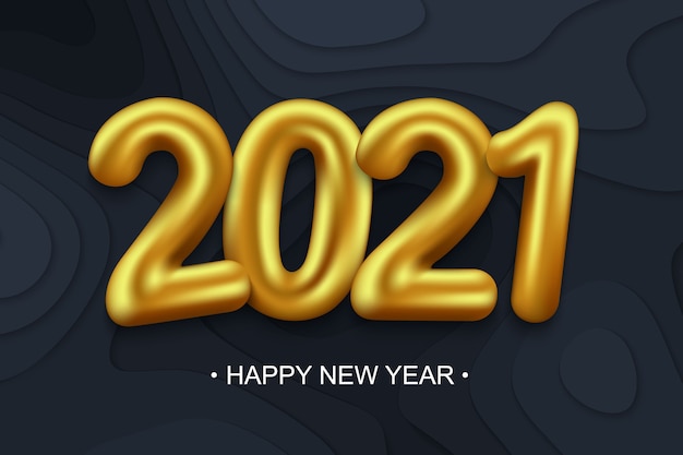 2021 new year background with gold numbers.