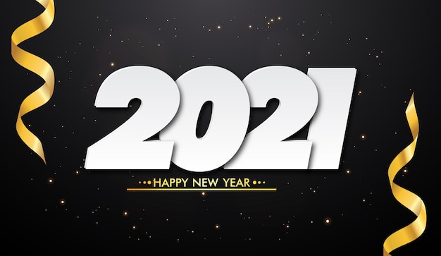 2021 новый год роскошная иллюстрация на темном фоне