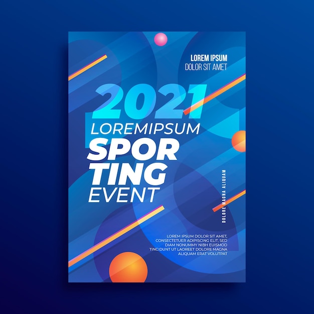 Vector 2021 sporting event poster