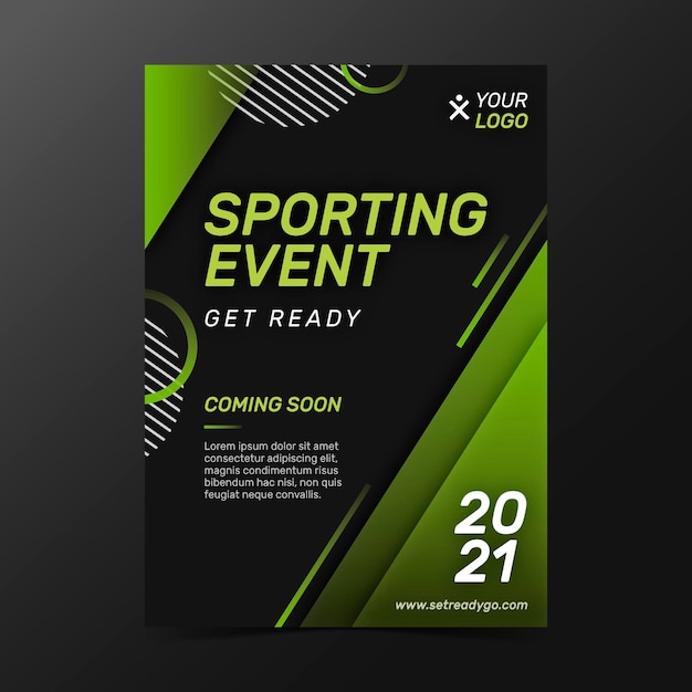 벡터 2021 스포츠 이벤트 포스터