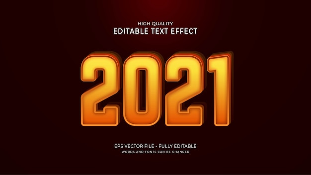 2021 text effect, editable graphic text style effect