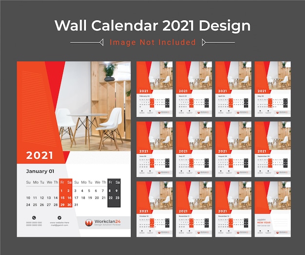 2021 wandkalender, datumplanner