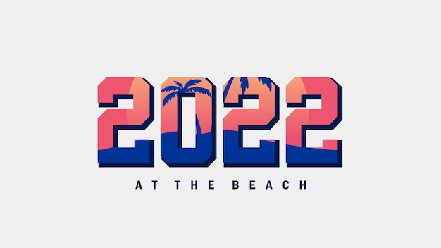 2022 해변에서 여름