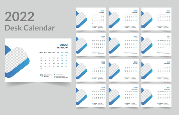 2022 Bureaukalender ontwerp