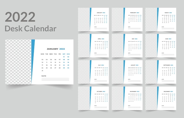 2022 bureaukalender ontwerp