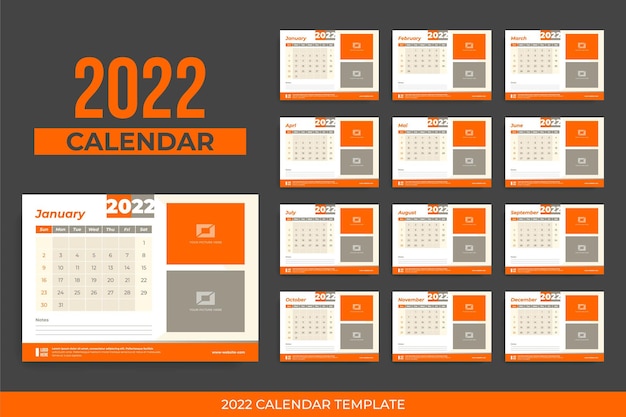 2022 calendar template