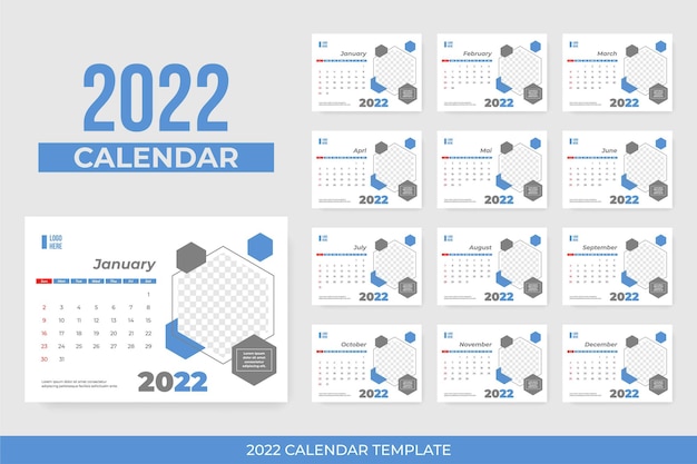 Vector 2022 calendar template