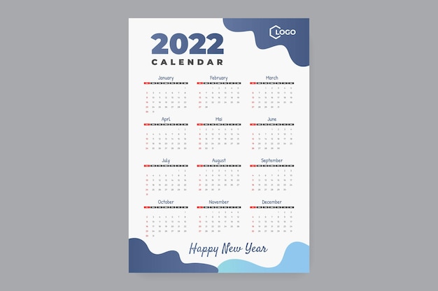 2022 calendar template