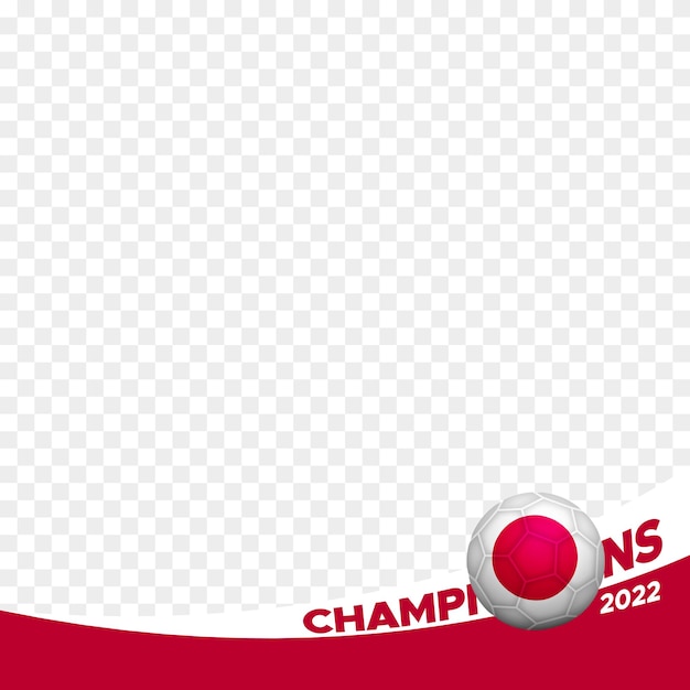 2022 champions Japan world football championship profil picture frame support banner social media