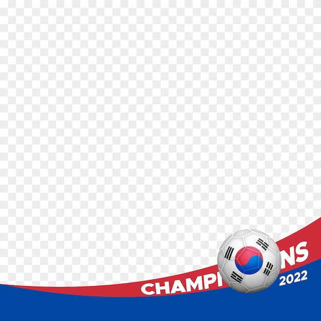 2022 챔피언 한국 축구 선수권 대회 프로필 사진 프레임 지원 배너 소셜 미디어