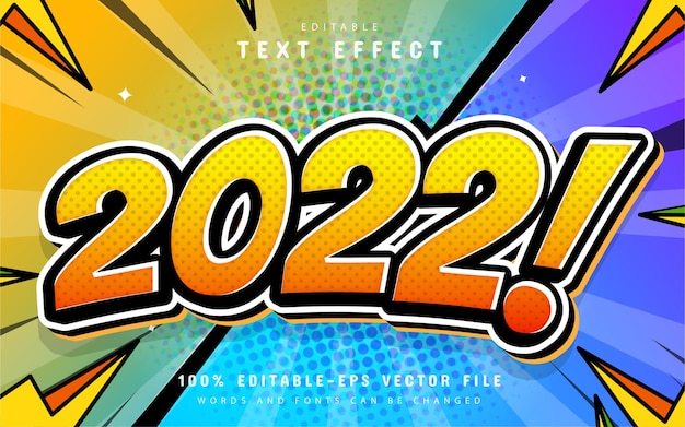 2022 comic style text effect