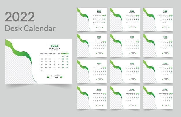 2022 Desk calendar design