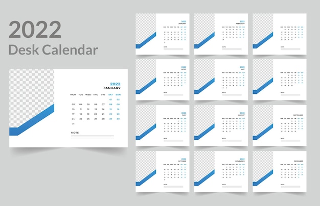 2022 calendario da tavolo design