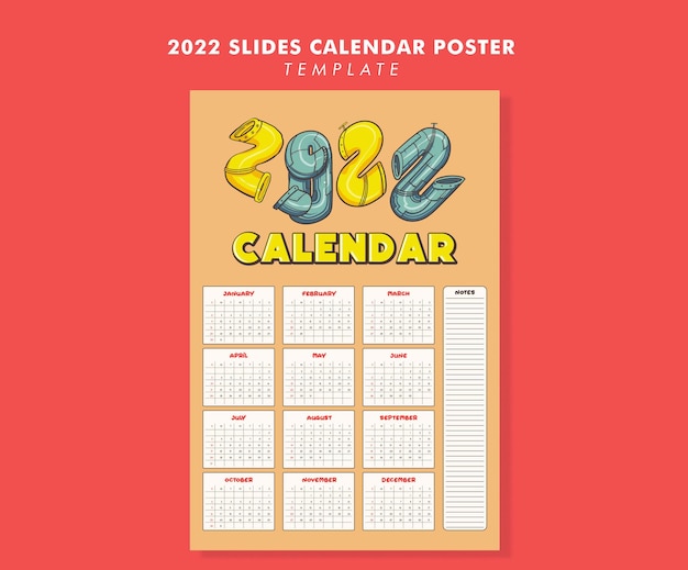 2022 dia's kalender poster