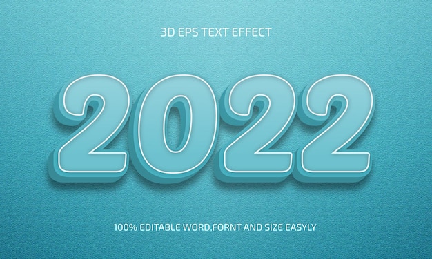 2022 editable 3d text style effect