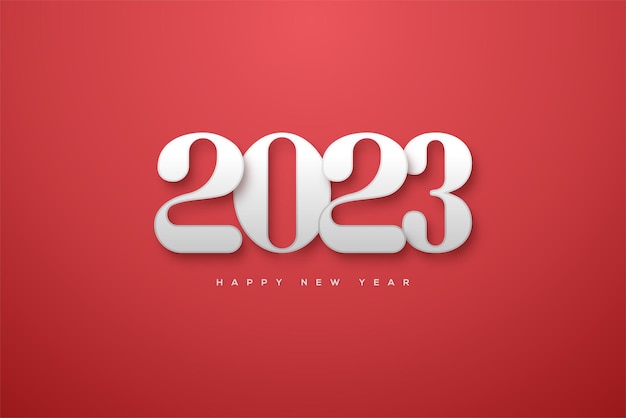 2022 Gelukkig nieuwjaar met unieke afgeronde cijfers