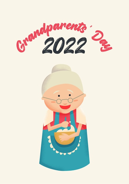 2022 design per la festa dei nonni della nonna