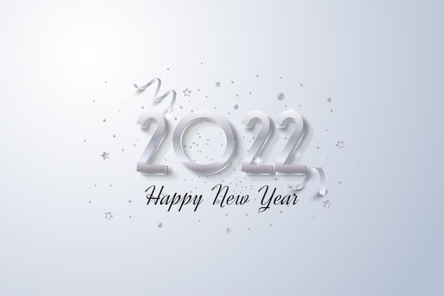 Vector 2022 happy new year background with elegant luxury numbers