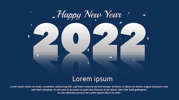 2022 happy new year banner background