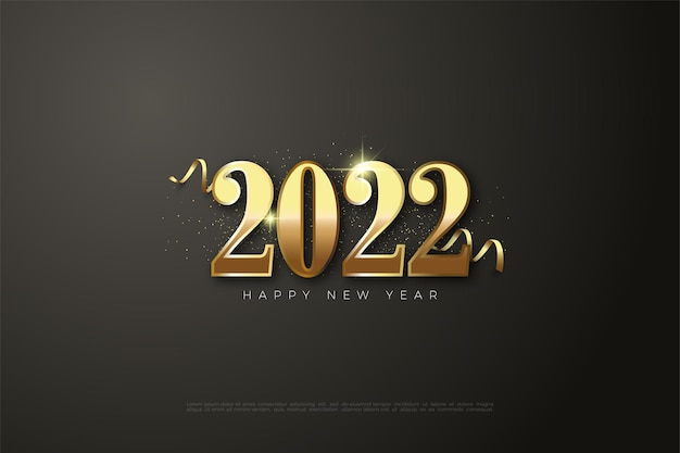 2022 happy new year classic golden luxury