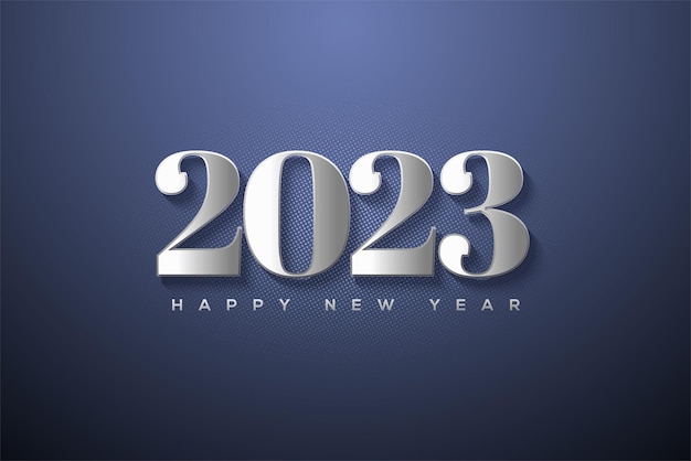 2022 Happy new year classic in silver metallic