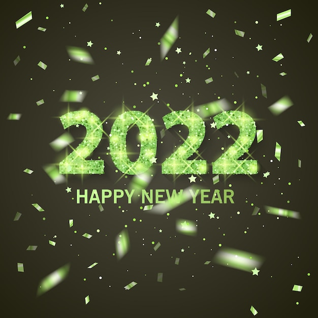 2022 happy new year greeting banner new year 2022 with shining and glitter texture