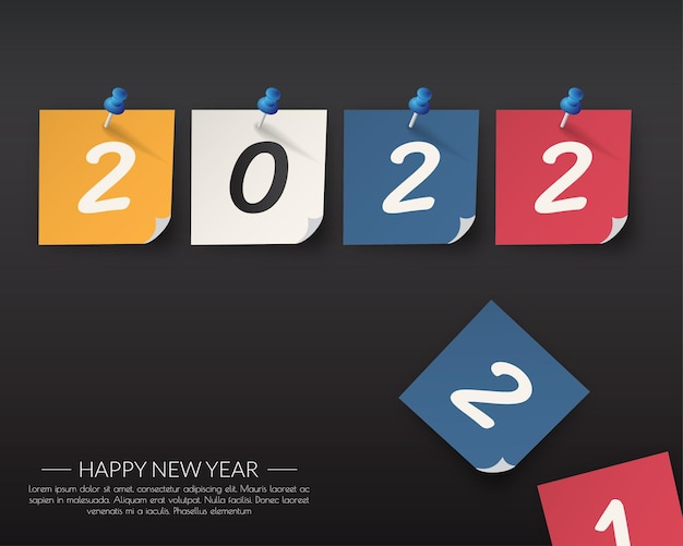 Vector 2022 happy new year. numbers 3d style. vector linear numbers. design of greeting cards. vector illustration. free vector.