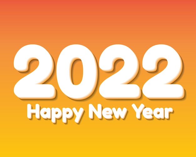 2022 happy new year. numbers 3D style. vector linear numbers. design of greeting cards. vector illustration. Free Vector.