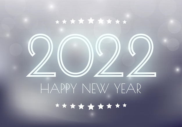 2022년 새해 복 많이 받으세요. 숫자 미니멀리스트 스타일. 벡터 선형 숫자입니다. 인사말 카드의 디자인입니다. 벡터 일러스트 레이 션. 무료 벡터