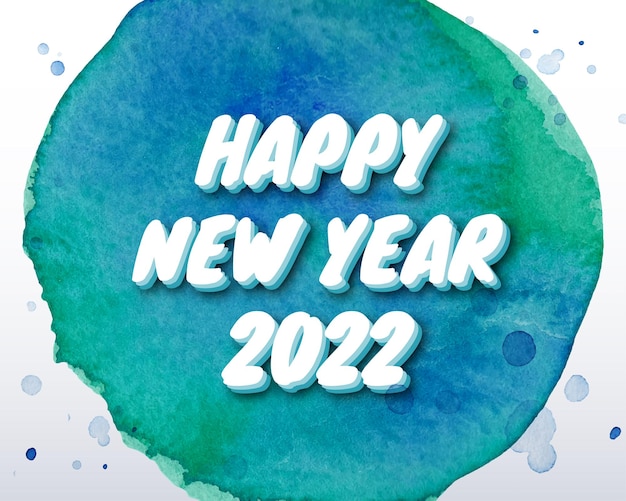 2022 happy new year. numbers watercolor style. vector linear numbers. design of greeting cards. vector illustration.